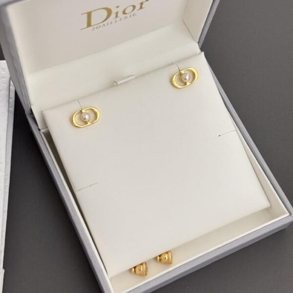réplica,joyas,joyería,1:1,replica,fake,lujo,barato Pendientes mini CD brillantes, lo último de Dior (8039)