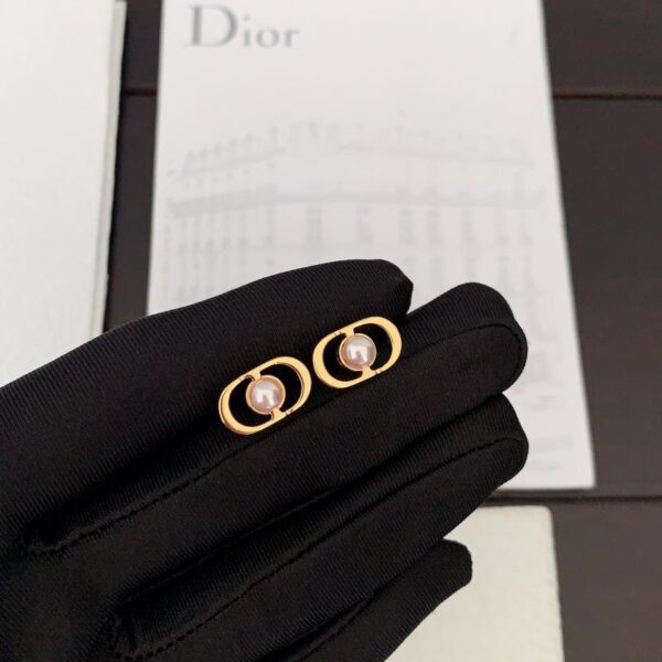 réplica,joyas,joyería,1:1,replica,fake,lujo,barato Dior últimos pendientes de perlas blancas cd (9E56)