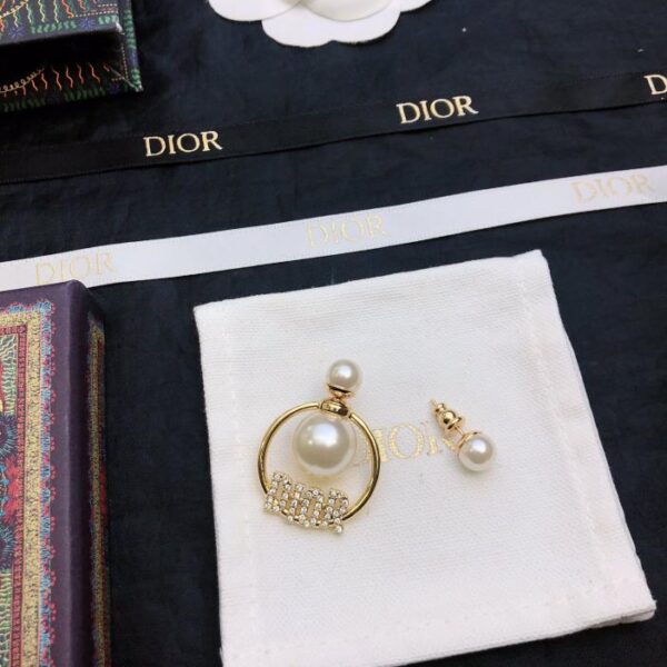 réplica,joyas,joyería,1:1,replica,fake,lujo,barato Dior New CD Diamond Pearl Mini aretes (70DC)