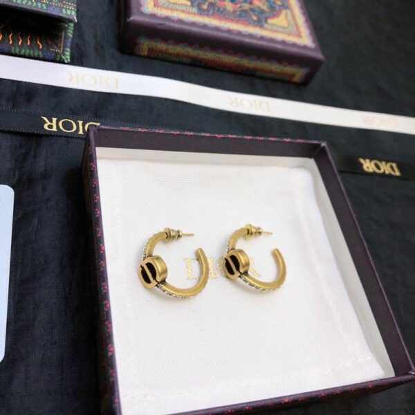 réplica,joyas,joyería,1:1,replica,fake,lujo,barato Pendientes Dior nueva letra CD (E01A)