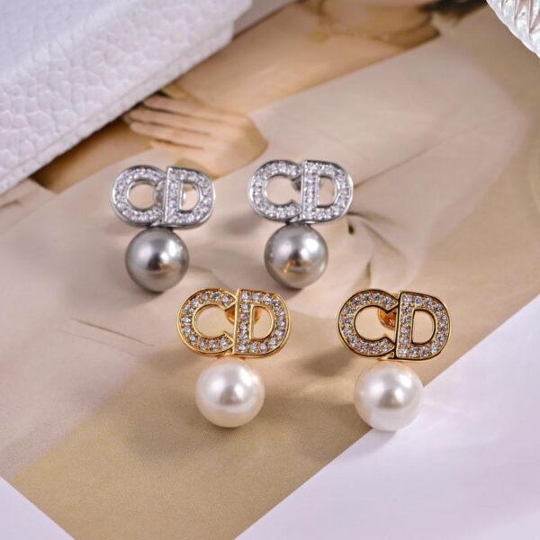 réplica,joyas,joyería,1:1,replica,fake,lujo,barato Pendientes Dior con letras nuevas (D6C1)