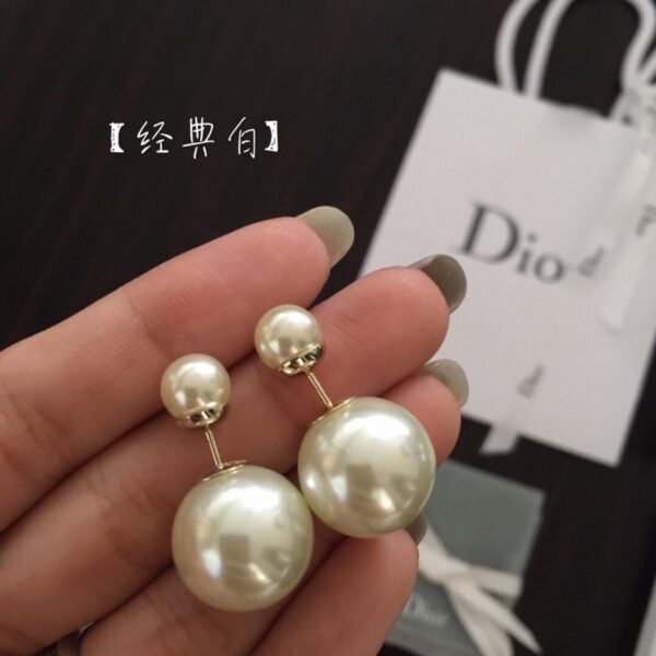 réplica,joyas,joyería,1:1,replica,fake,lujo,barato Pendientes DIOR con cuentas grandes y pequeñas (A83F)