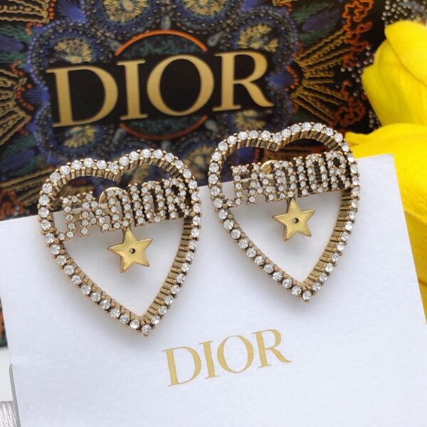 réplica,joyas,joyería,1:1,replica,fake,lujo,barato Pendientes Dior carta amor contador consistente (457B)