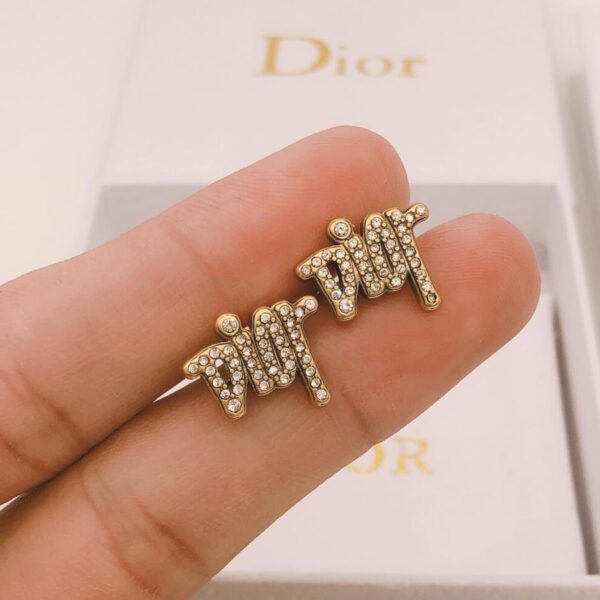 réplica,joyas,joyería,1:1,replica,fake,lujo,barato Pendientes mini carta Dior contador consistente (28BB)