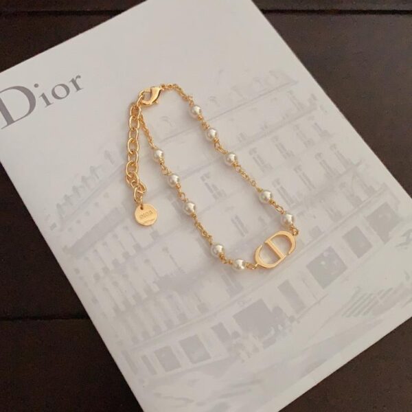 réplica,joyas,joyería,1:1,replica,fake,lujo,barato Dior nueva pulsera cd de perlas (62F8)