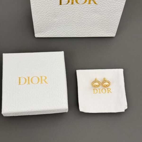 réplica,joyas,joyería,1:1,replica,fake,lujo,barato Dior nuevos pendientes cd de perlas rosas (AB8E)