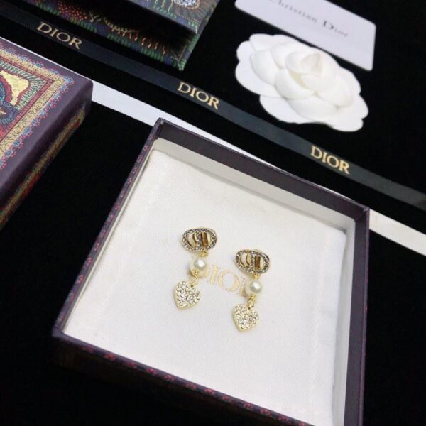 réplica,joyas,joyería,1:1,replica,fake,lujo,barato Dior nuevos pendientes CD de perlas blancas (A5CE)
