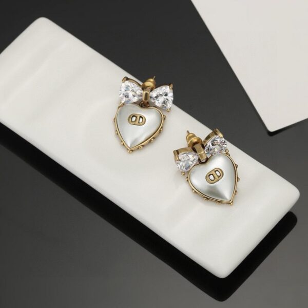réplica,joyas,joyería,1:1,replica,fake,lujo,barato Pendientes Dior CD Corazón Melocotón (7F90)