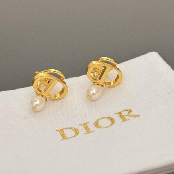réplica,joyas,joyería,1:1,replica,fake,lujo,barato Pendientes pequeños redondos de la marca Dior (E8D1)