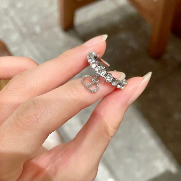 réplica,joyas,joyería,1:1,replica,fake,lujo,barato Anillo Dior con forma de letra CD, serie completa de diamantes (4E41)