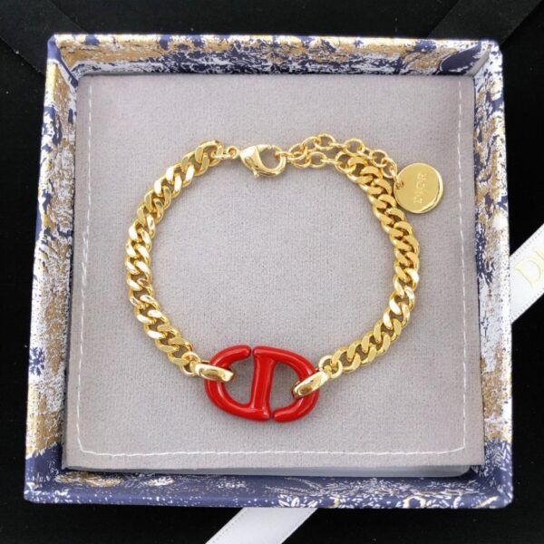 réplica,joyas,joyería,1:1,replica,fake,lujo,barato Dior nuevo producto original pulsera estrella CD roja (01CD)