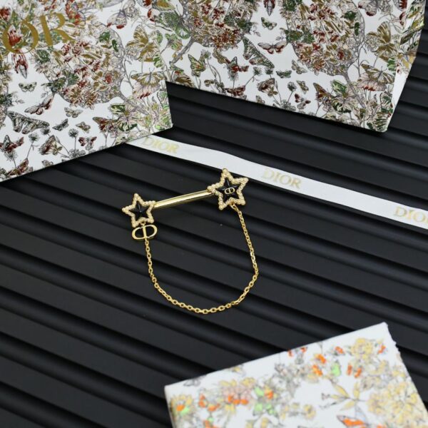 réplica,joyas,joyería,1:1,replica,fake,lujo,barato Dior 25 Broche de cadena de perlas con estrella de cinco puntas Cruise de principios de primavera (DAB5)