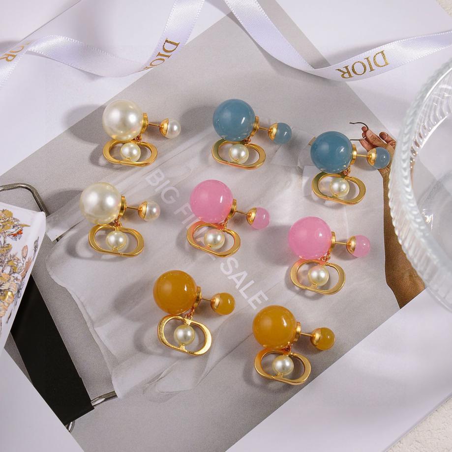 réplica,joyas,joyería,1:1,replica,fake,lujo,barato réplica,joyas,joyería,1:1,replica,fake,lujo,barato Pendientes Dior nueva letra CD (EA64)