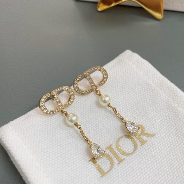 réplica,joyas,joyería,1:1,replica,fake,lujo,barato Pendientes Dior cd tres cuentas grandes (33A9)
