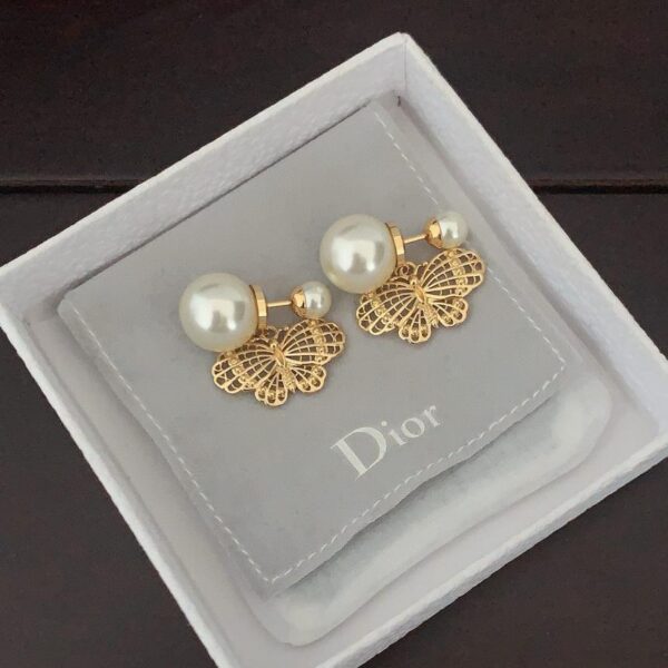 réplica,joyas,joyería,1:1,replica,fake,lujo,barato Los últimos pendientes de perlas de flores grandes de Dior (381A)