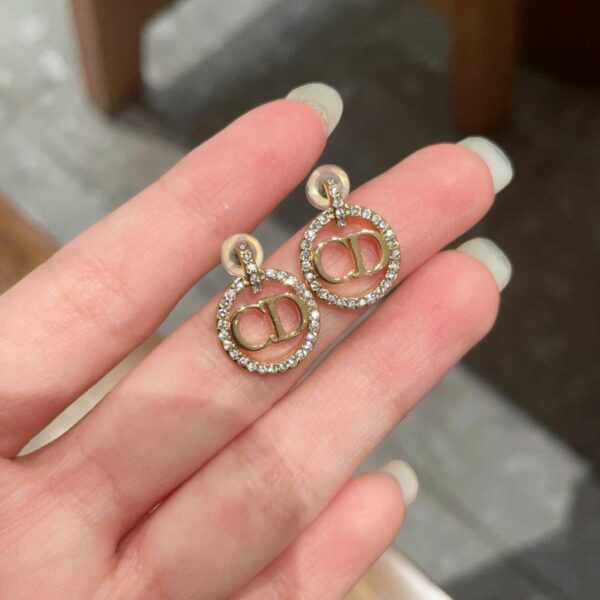réplica,joyas,joyería,1:1,replica,fake,lujo,barato Anillo estilo serie DIOR con diamantes completos (37A4)