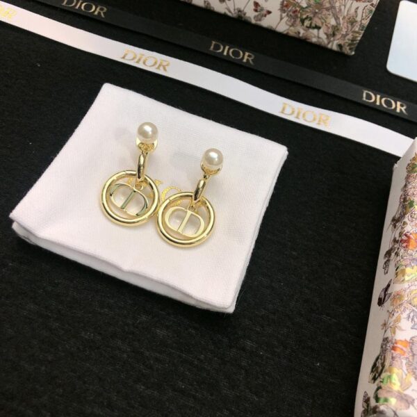 réplica,joyas,joyería,1:1,replica,fake,lujo,barato Pendientes Dior con letras contador nuevo estilo (7A4E)