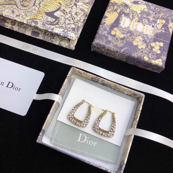 réplica,joyas,joyería,1:1,replica,fake,lujo,barato Pendientes Dior con letras JADIOR y diamantes llenos de contador nuevo modelo (C2A9)