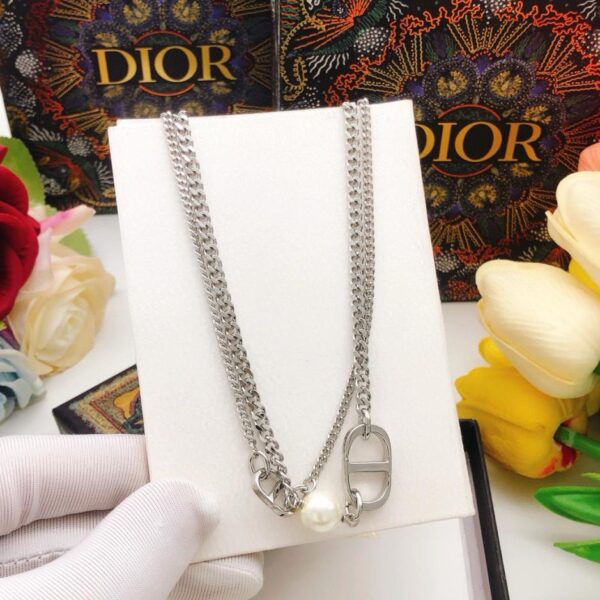 réplica,joyas,joyería,1:1,replica,fake,lujo,barato El último collar de doble capa de Dior (C8D9)