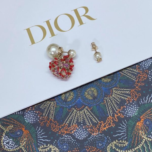 réplica,joyas,joyería,1:1,replica,fake,lujo,barato Collar con letras y corazón rojo de edición limitada del Día de San Valentín chino Dior (672F)