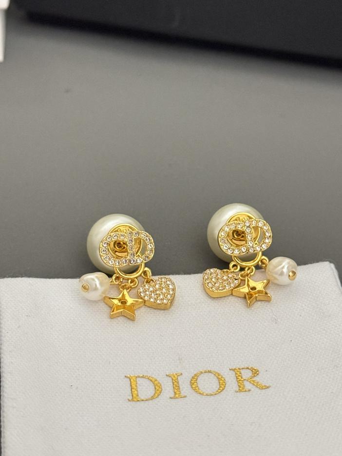 réplica,joyas,joyería,1:1,replica,fake,lujo,barato réplica,joyas,joyería,1:1,replica,fake,lujo,barato Pendientes Dior[cd con accesorios multielementos y perlas (93ED)