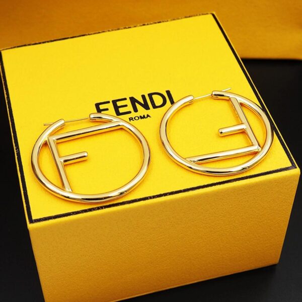réplica,joyas,joyería,1:1,replica,fake,lujo,barato Pendientes con logo de letra FENDI (1C17)