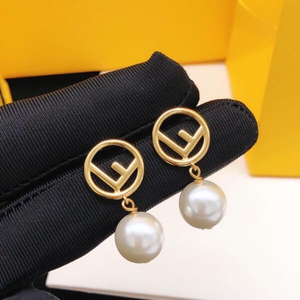 réplica,joyas,joyería,1:1,replica,fake,lujo,barato Pendientes Fendi Redondo F Luna Brillante (07FA)