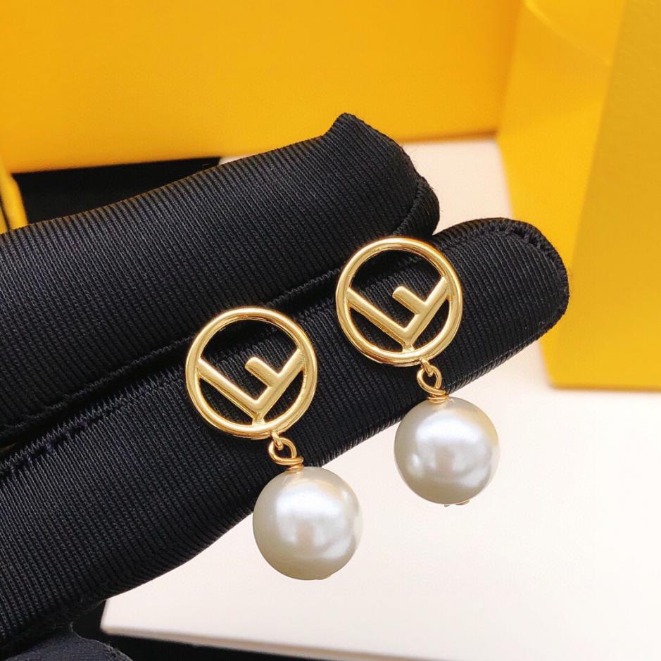 réplica,joyas,joyería,1:1,replica,fake,lujo,barato réplica,joyas,joyería,1:1,replica,fake,lujo,barato Pendientes Fendi con perlas (50C6)