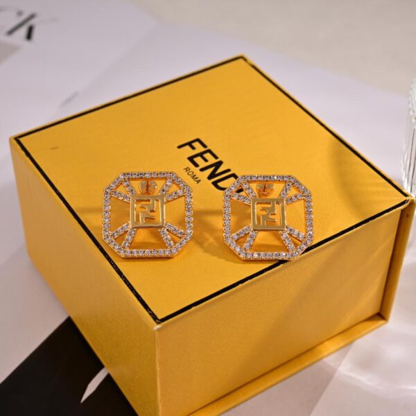 réplica,joyas,joyería,1:1,replica,fake,lujo,barato Pendientes con logotipo de FENDI (B263)