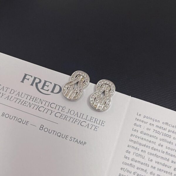 réplica,joyas,joyería,1:1,replica,fake,lujo,barato Pendientes de herradura de diamantes azules Fred (BE9A)