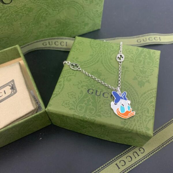 réplica,joyas,joyería,1:1,replica,fake,lujo,barato Collar Gucci Doble G Girasol (87D1)