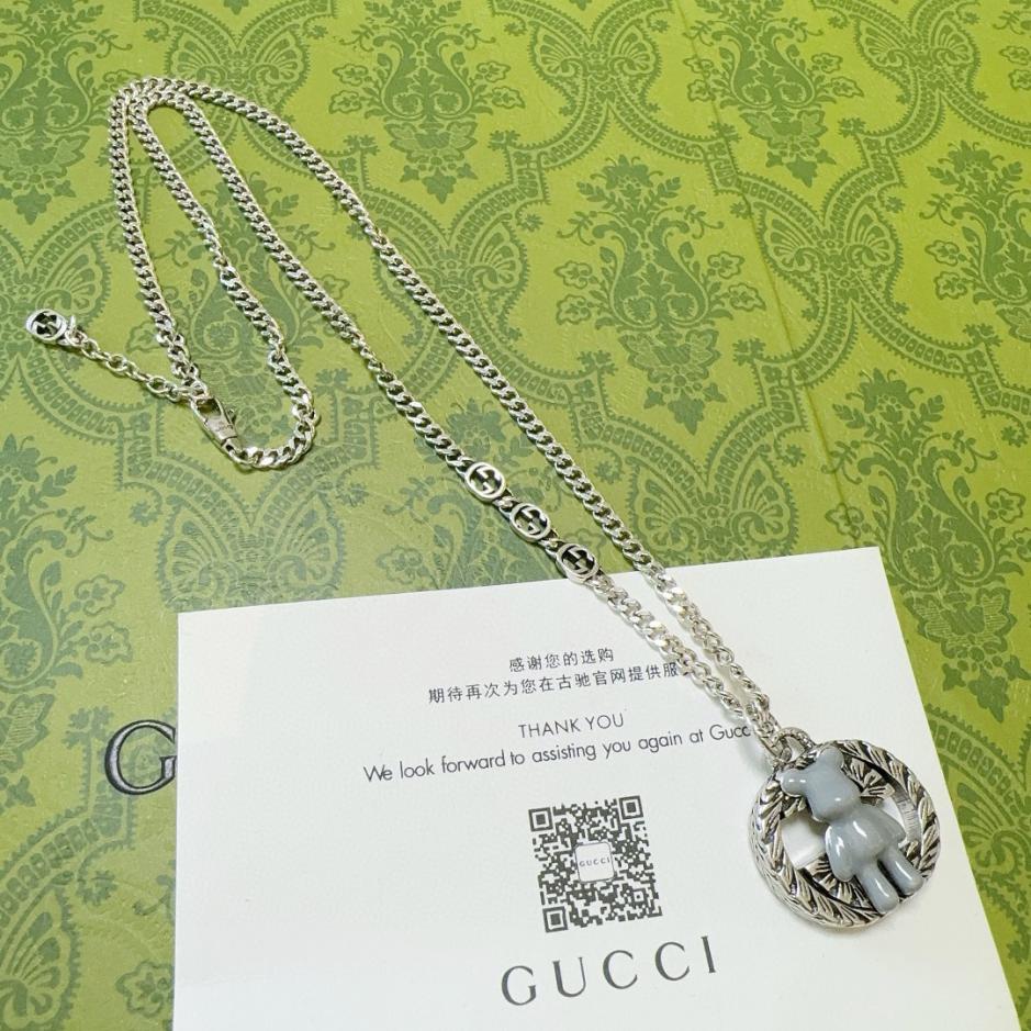 réplica,joyas,joyería,1:1,replica,fake,lujo,barato réplica,joyas,joyería,1:1,replica,fake,lujo,barato El último collar de Gucci, serie Anger Forest, modelo clásico doble G (ECDF)