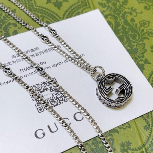 réplica,joyas,joyería,1:1,replica,fake,lujo,barato Gucci último collar serie Anger Forest collar doble G FE17)