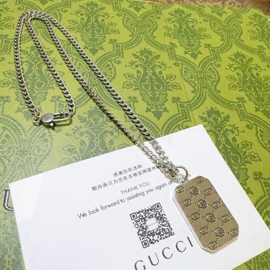 réplica,joyas,joyería,1:1,replica,fake,lujo,barato réplica,joyas,joyería,1:1,replica,fake,lujo,barato Gucci último collar serie Anger Forest doble G modelo clásico 50FA)