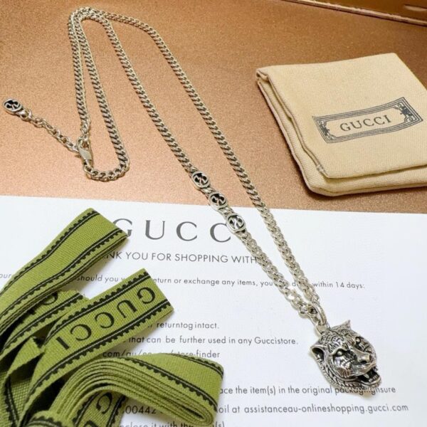 réplica,joyas,joyería,1:1,replica,fake,lujo,barato Gucci último collar serie Anger Forest diseño doble g (083A)
