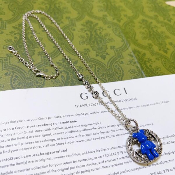 réplica,joyas,joyería,1:1,replica,fake,lujo,barato Gucci último collar serie Anger Forest diseño doble g (FB82)