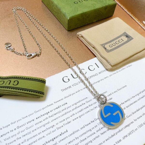 réplica,joyas,joyería,1:1,replica,fake,lujo,barato El último collar de Gucci, la serie clásica Anger Forest, doble G (77B4)