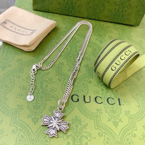 réplica,joyas,joyería,1:1,replica,fake,lujo,barato Gucci último collar serie Anger Forest doble G (F2AB)