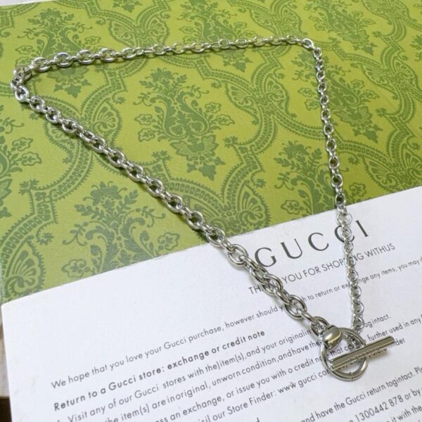 réplica,joyas,joyería,1:1,replica,fake,lujo,barato Gucci último collar serie Anger Forest doble G modelo clásico 4063)