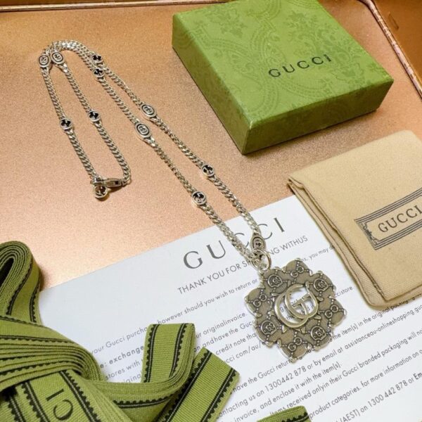 réplica,joyas,joyería,1:1,replica,fake,lujo,barato El último collar de Gucci serie Anger Forest doble G modelo clásico A0E0)
