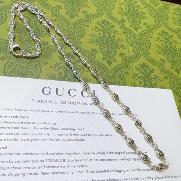 réplica,joyas,joyería,1:1,replica,fake,lujo,barato El último collar de Gucci serie Anger Forest doble G modelo clásico D5E9)