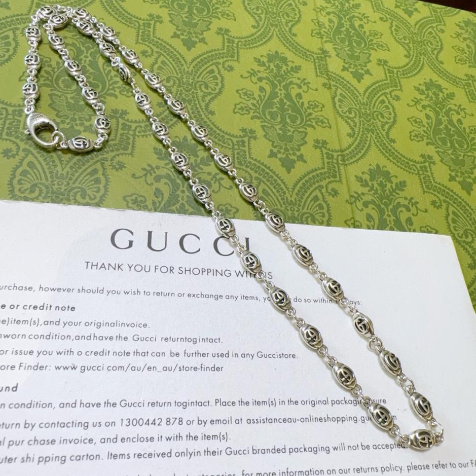 réplica,joyas,joyería,1:1,replica,fake,lujo,barato réplica,joyas,joyería,1:1,replica,fake,lujo,barato El último collar de Gucci serie Anger Forest doble G modelo clásico D5E9)