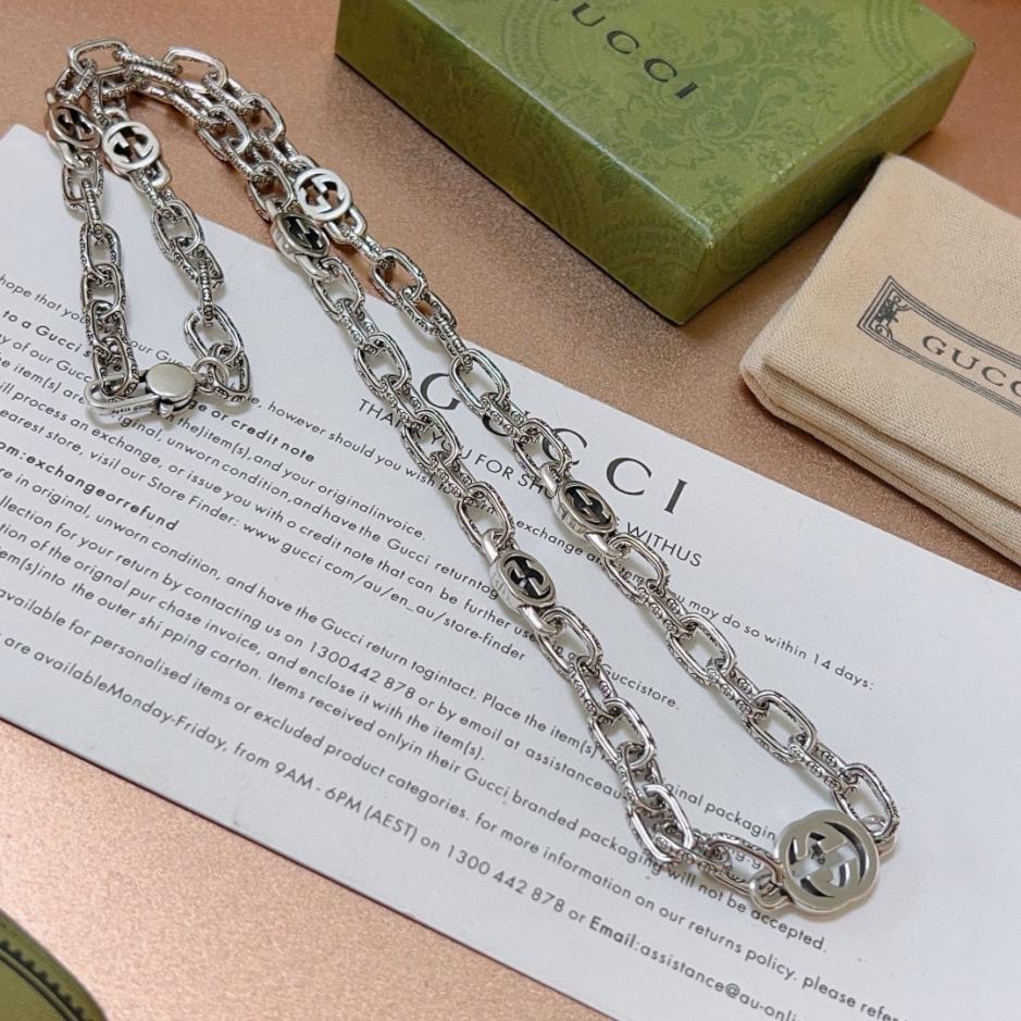 réplica,joyas,joyería,1:1,replica,fake,lujo,barato réplica,joyas,joyería,1:1,replica,fake,lujo,barato El último collar de Gucci, serie Anger Forest, modelo clásico doble G (CE54)
