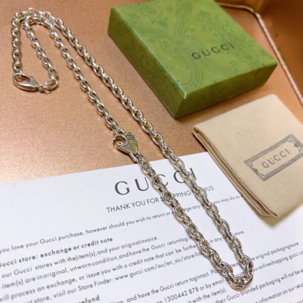 réplica,joyas,joyería,1:1,replica,fake,lujo,barato Gucci último collar serie Anger Forest diseño doble g (9F24)