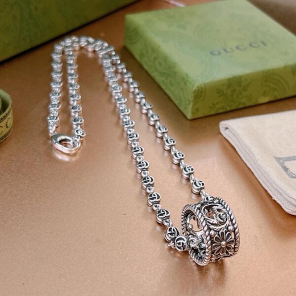 réplica,joyas,joyería,1:1,replica,fake,lujo,barato Gucci último collar serie Anger Forest collar doble G F2A1)