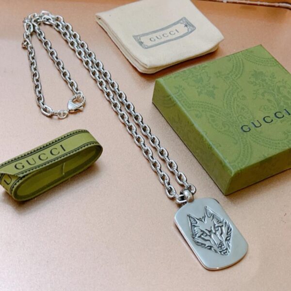 réplica,joyas,joyería,1:1,replica,fake,lujo,barato Gucci último collar serie Anger Forest doble g (69C9)
