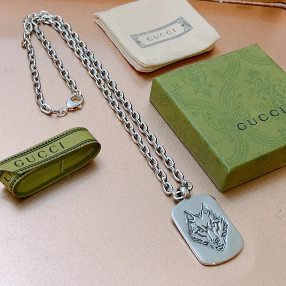 réplica,joyas,joyería,1:1,replica,fake,lujo,barato réplica,joyas,joyería,1:1,replica,fake,lujo,barato Gucci último collar serie Anger Forest doble g (69C9)