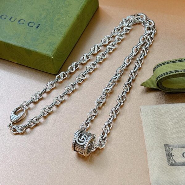 réplica,joyas,joyería,1:1,replica,fake,lujo,barato Gucci último collar serie Anger Forest doble g (091A)