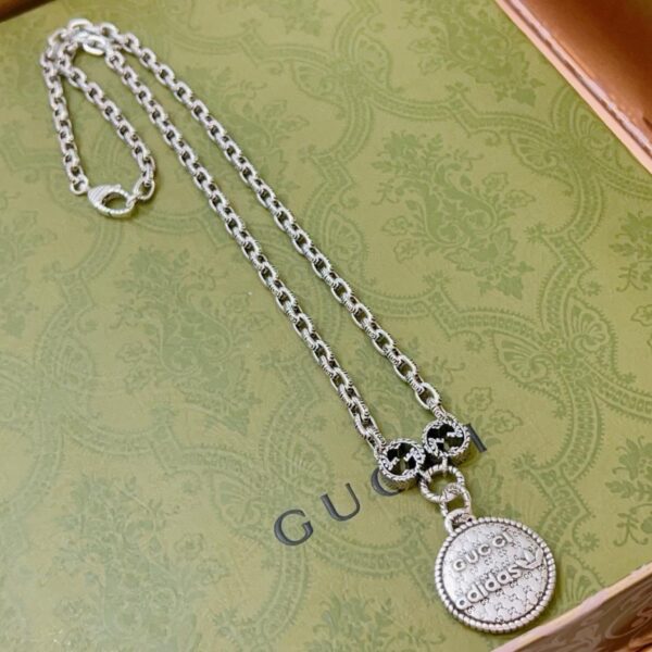 réplica,joyas,joyería,1:1,replica,fake,lujo,barato Gucci último collar serie Anger Forest doble g (4E6C)