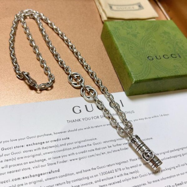 réplica,joyas,joyería,1:1,replica,fake,lujo,barato Gucci último collar serie Anger Forest collar doble G 9E0B)